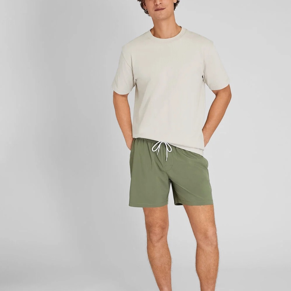 Cody Solid 4" Swim Trunk - Brand New - NEVER WORN - Olive